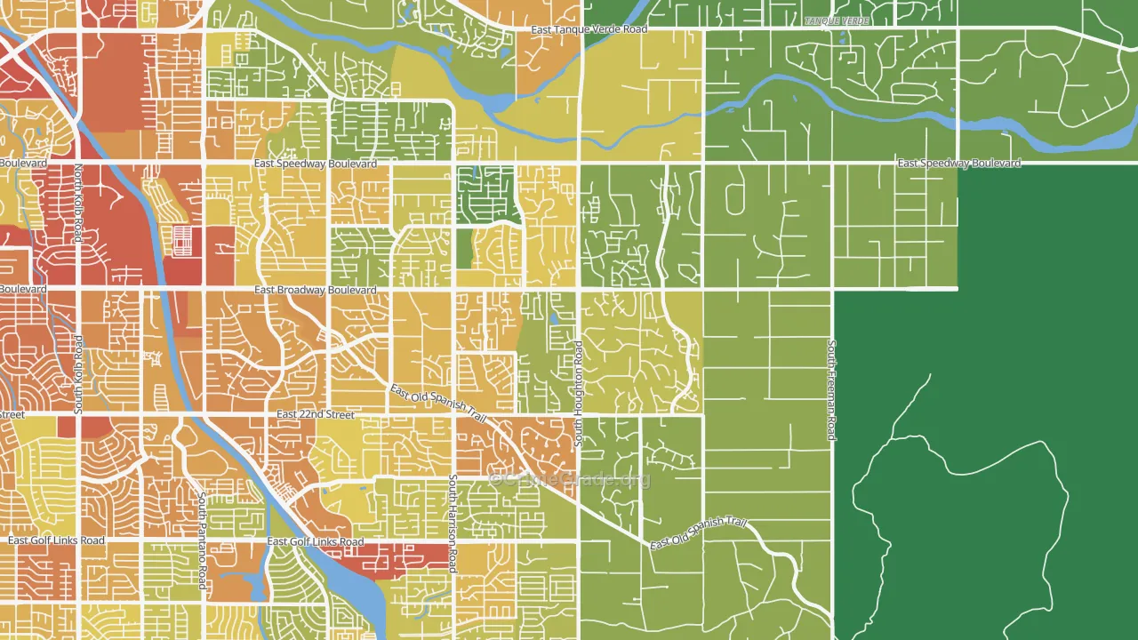 85748, AZ Map of Theft Rates