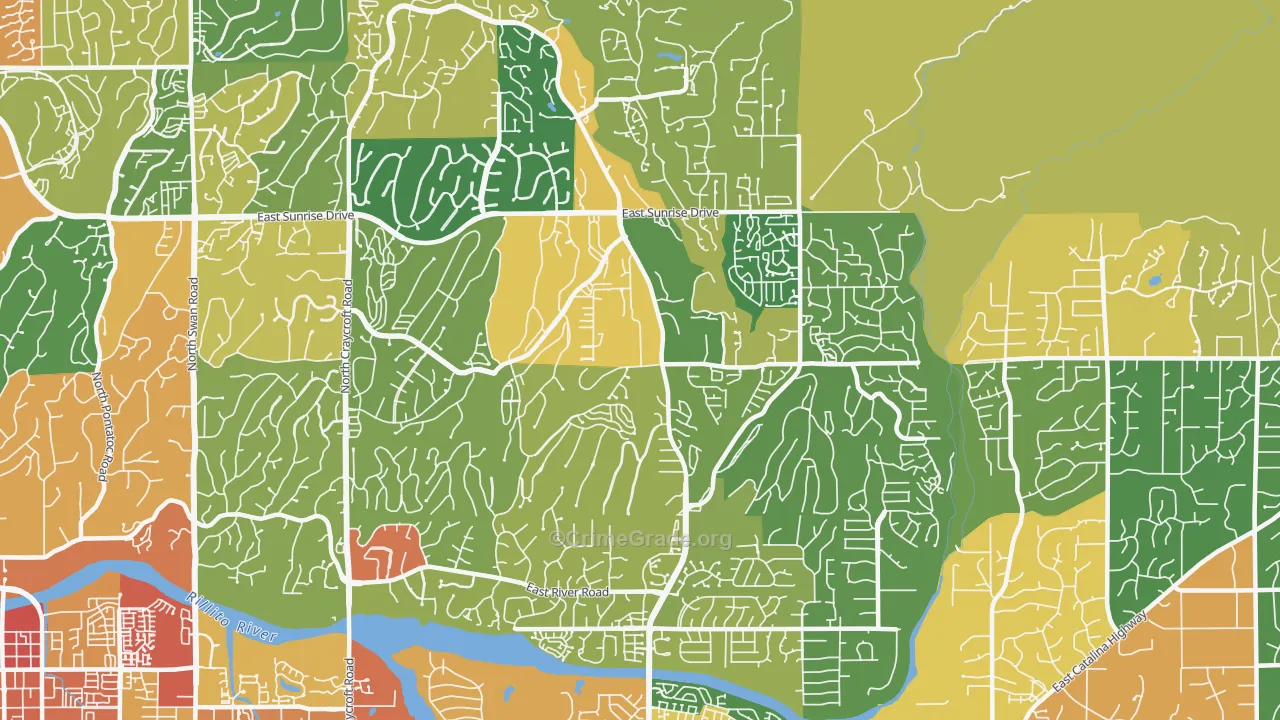 85750, AZ Map of Theft Rates