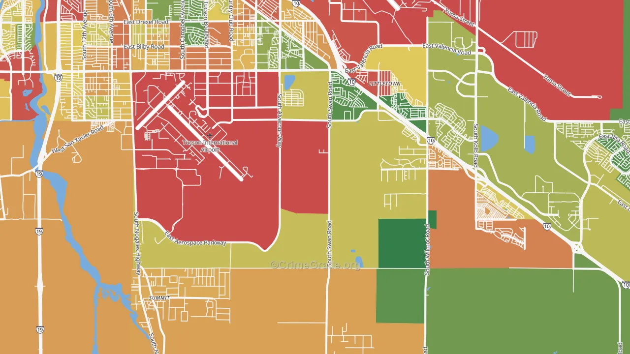 85756, AZ Map of Theft Rates