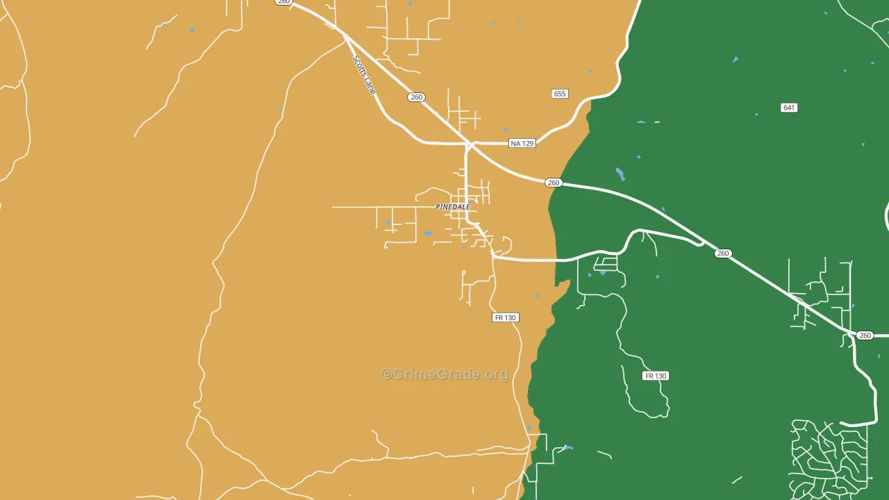 85934, AZ Map of Theft Rates
