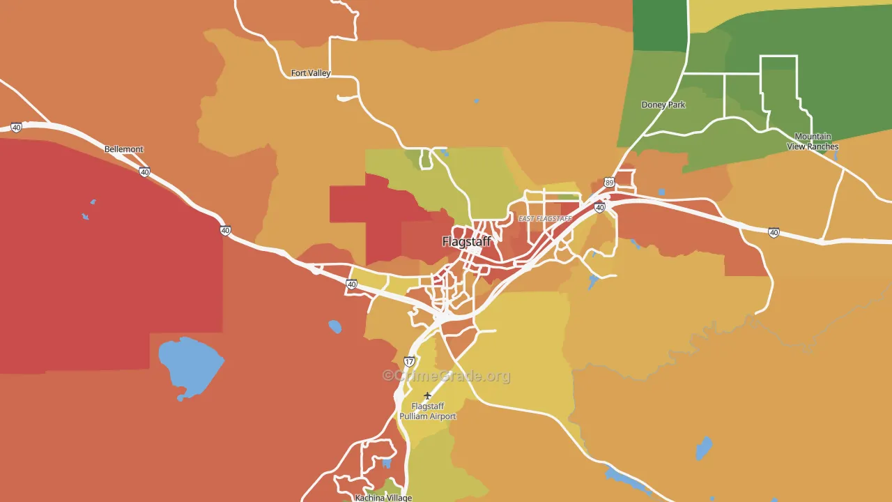 86001, AZ Map of Theft Rates