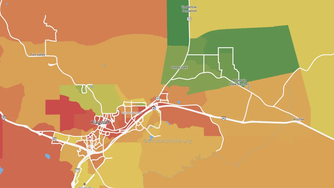86004, AZ Map of Theft Rates