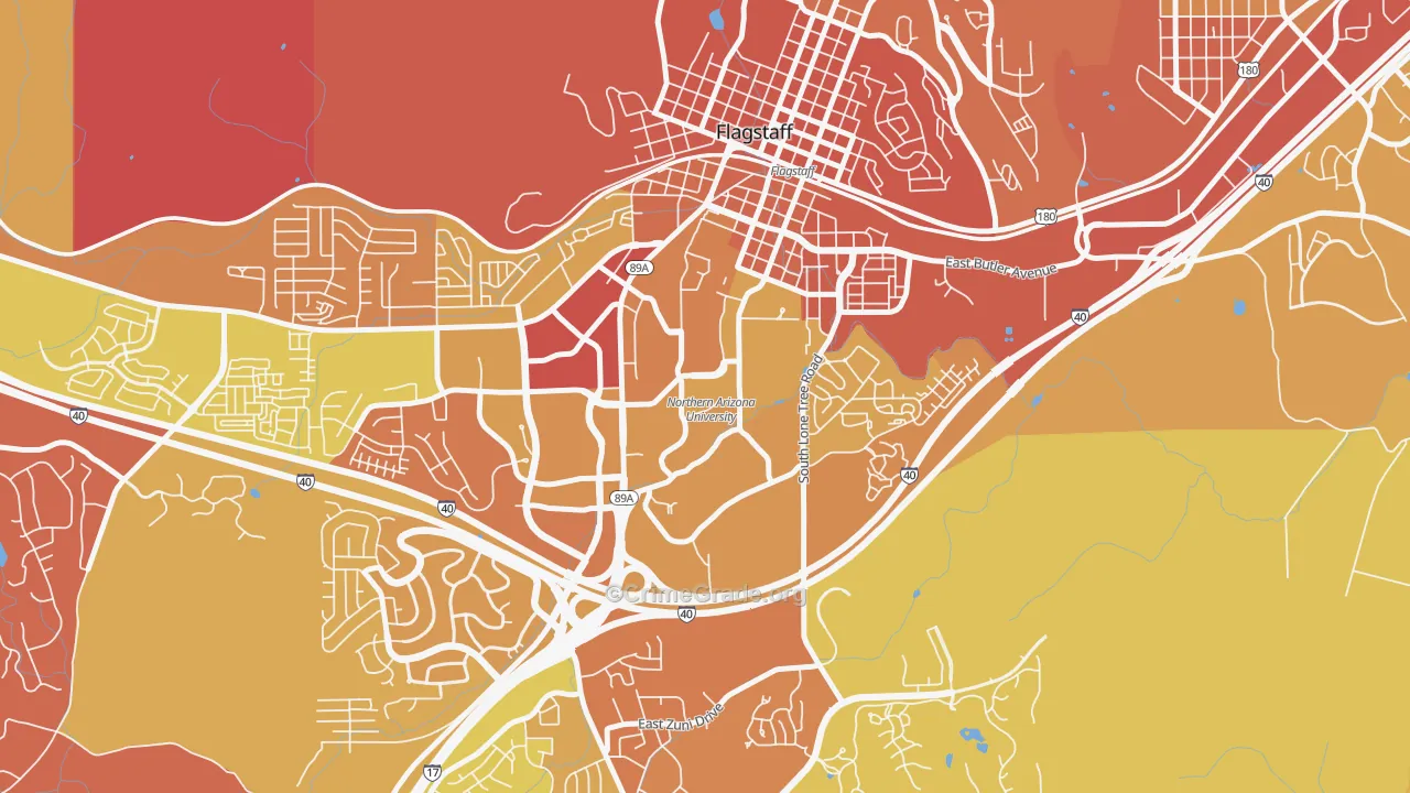 86011, AZ Map of Theft Rates
