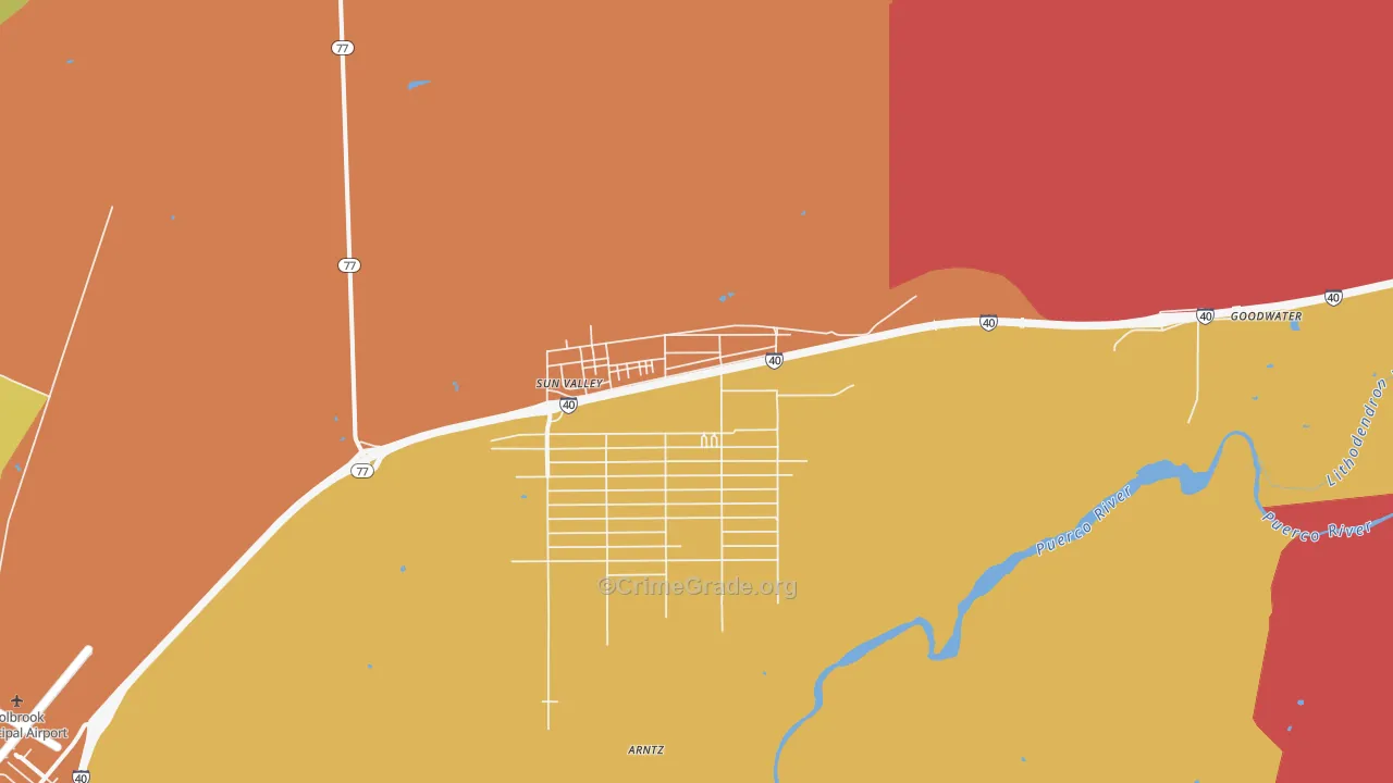 86029, AZ Map of Theft Rates