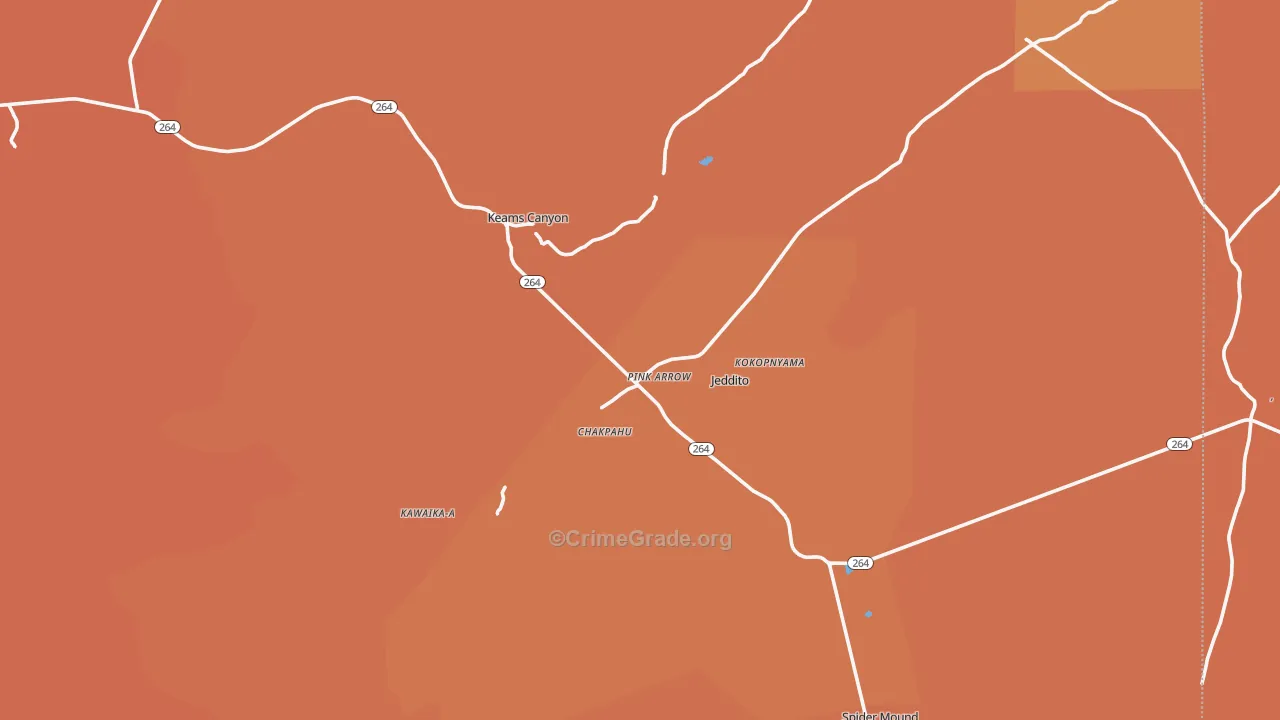 86034, AZ Map of Theft Rates