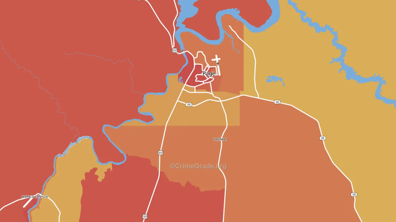 86040, AZ Map of Theft Rates