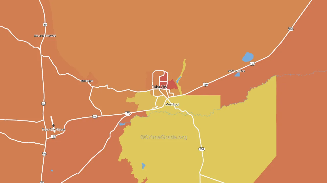 86045, AZ Map of Theft Rates