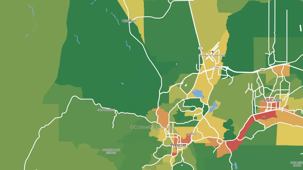 86305, AZ Map of Theft Rates