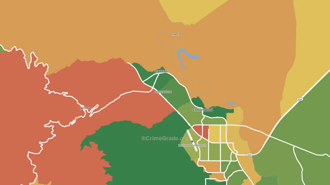 86324, AZ Map of Theft Rates