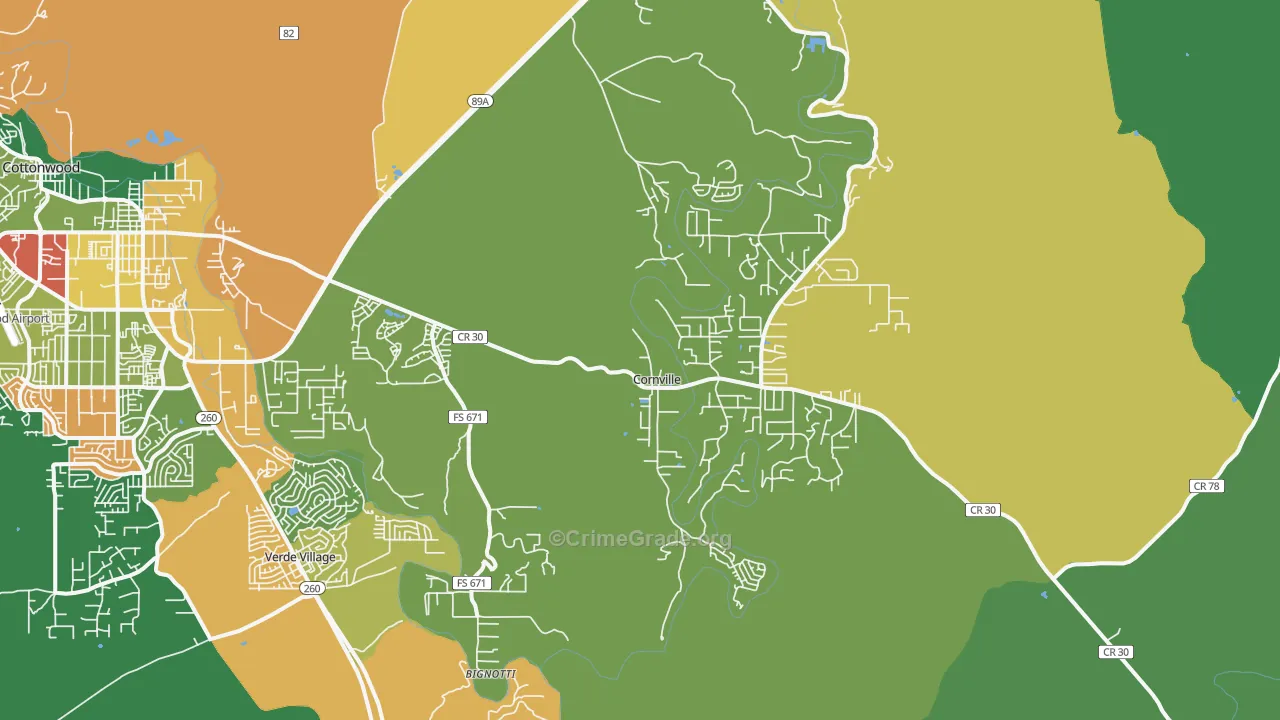 86325, AZ Map of Theft Rates