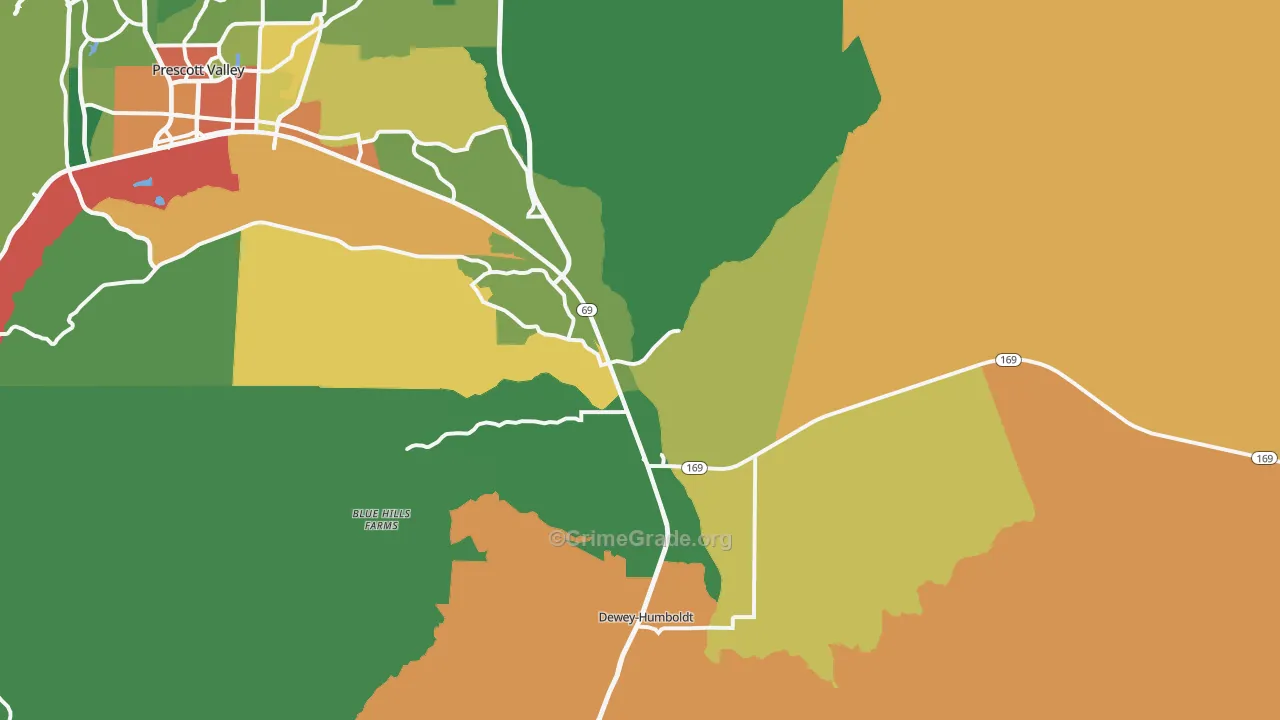 86327, AZ Map of Theft Rates