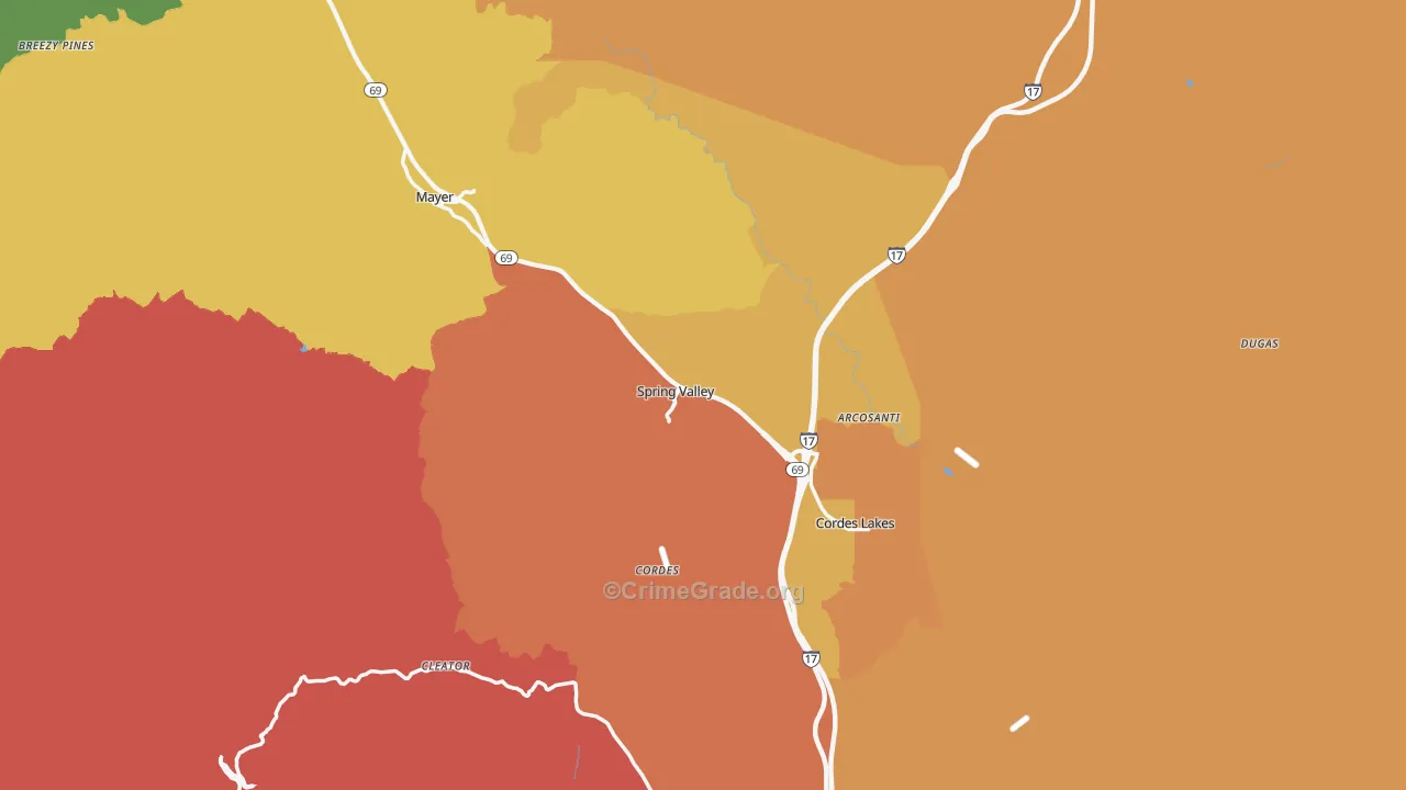 86333, AZ Map of Theft Rates