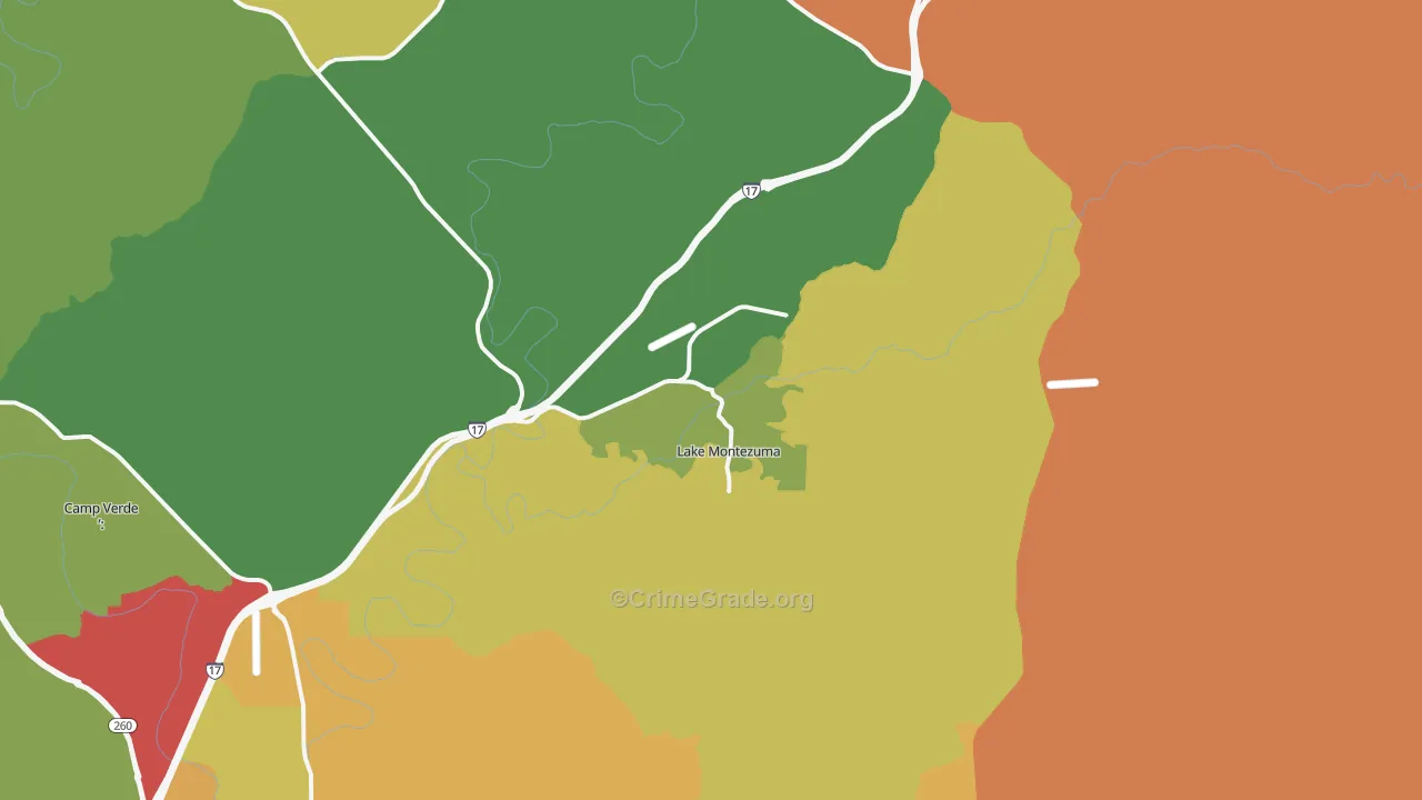 86335, AZ Map of Theft Rates
