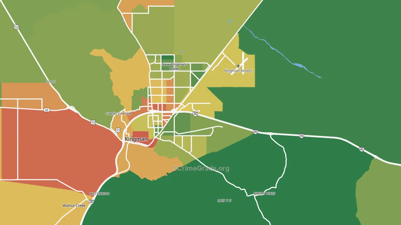 86401, AZ Map of Theft Rates