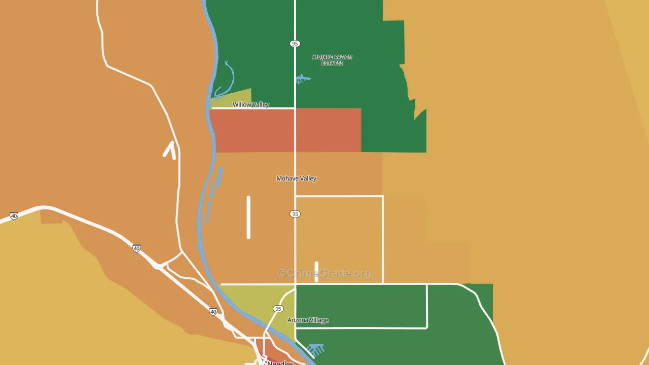 86440, AZ Map of Theft Rates