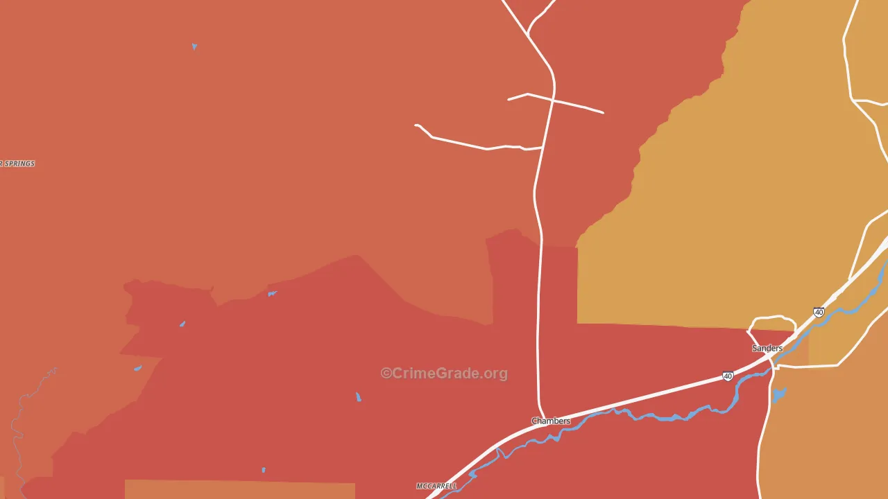 86502, AZ Map of Theft Rates