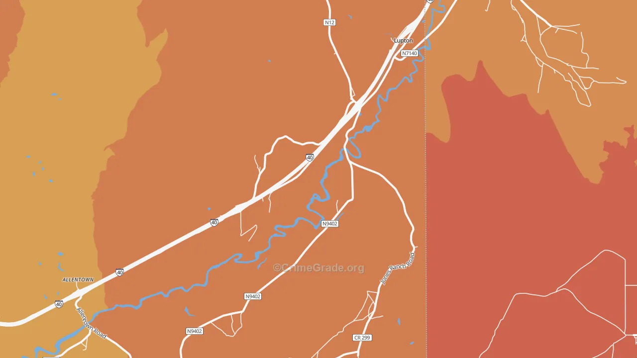 86508, AZ Map of Theft Rates