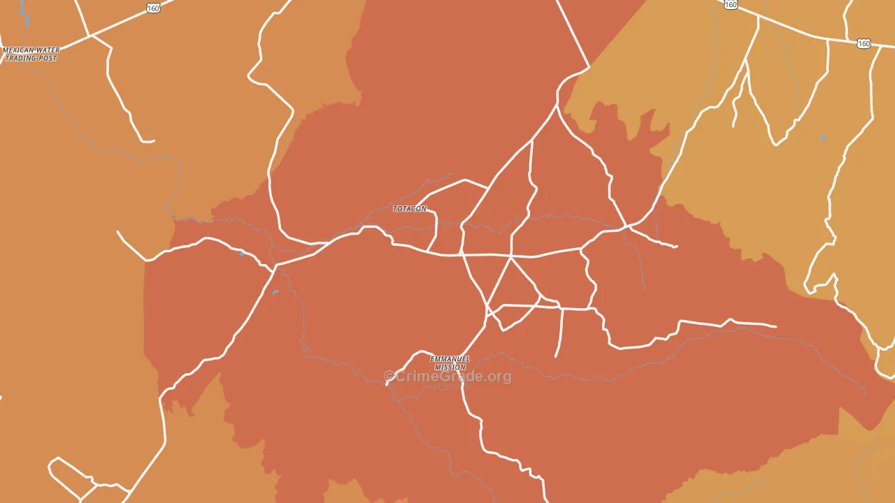 86514, AZ Map of Theft Rates