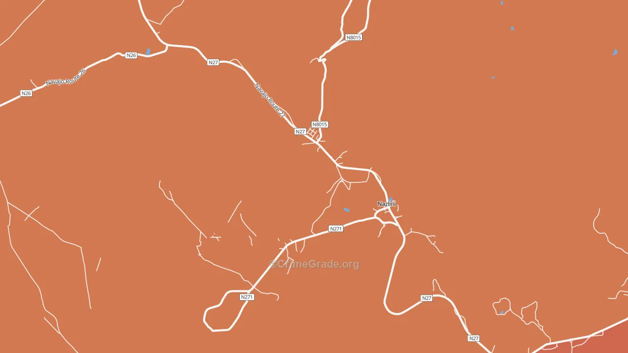 86540, AZ Map of Theft Rates