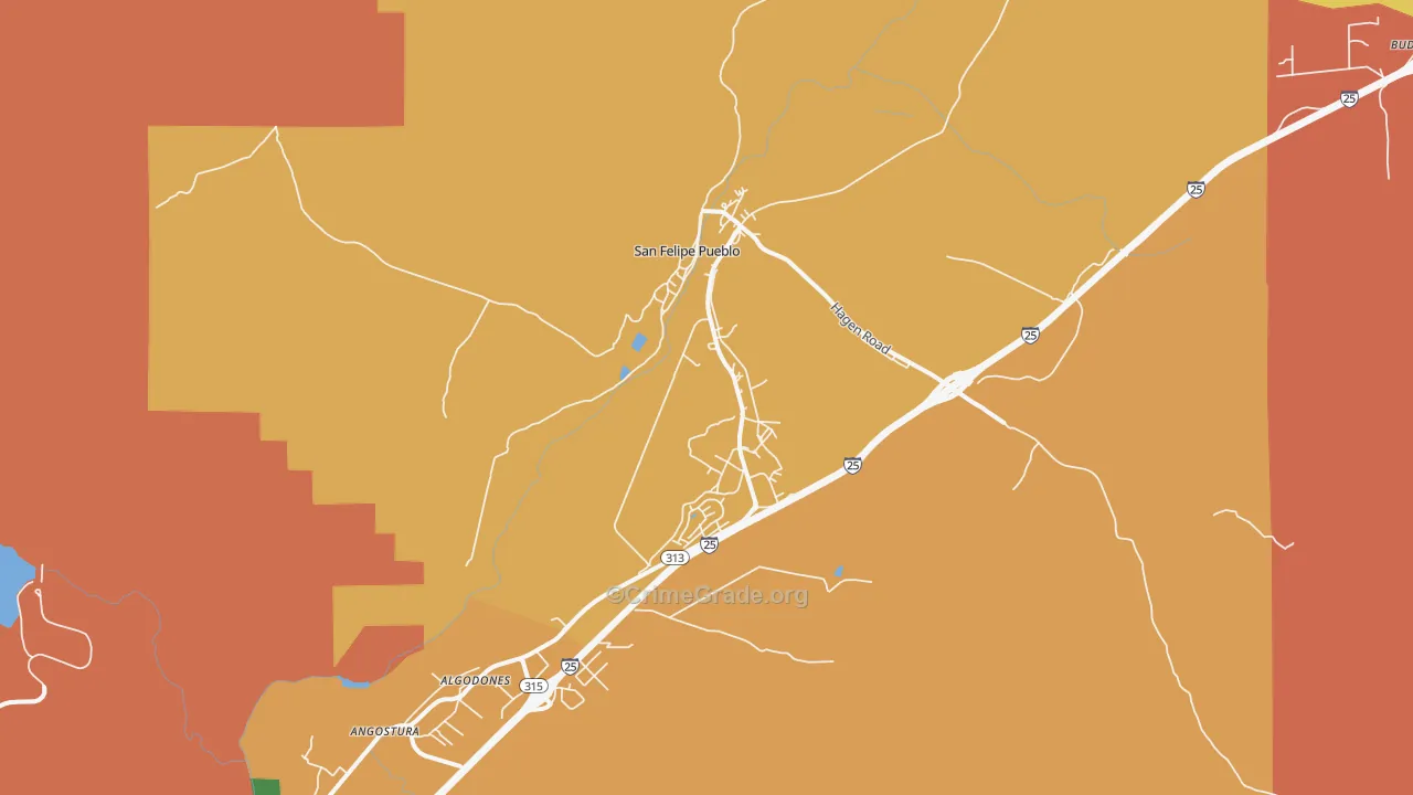 87001, NM Map of Theft Rates