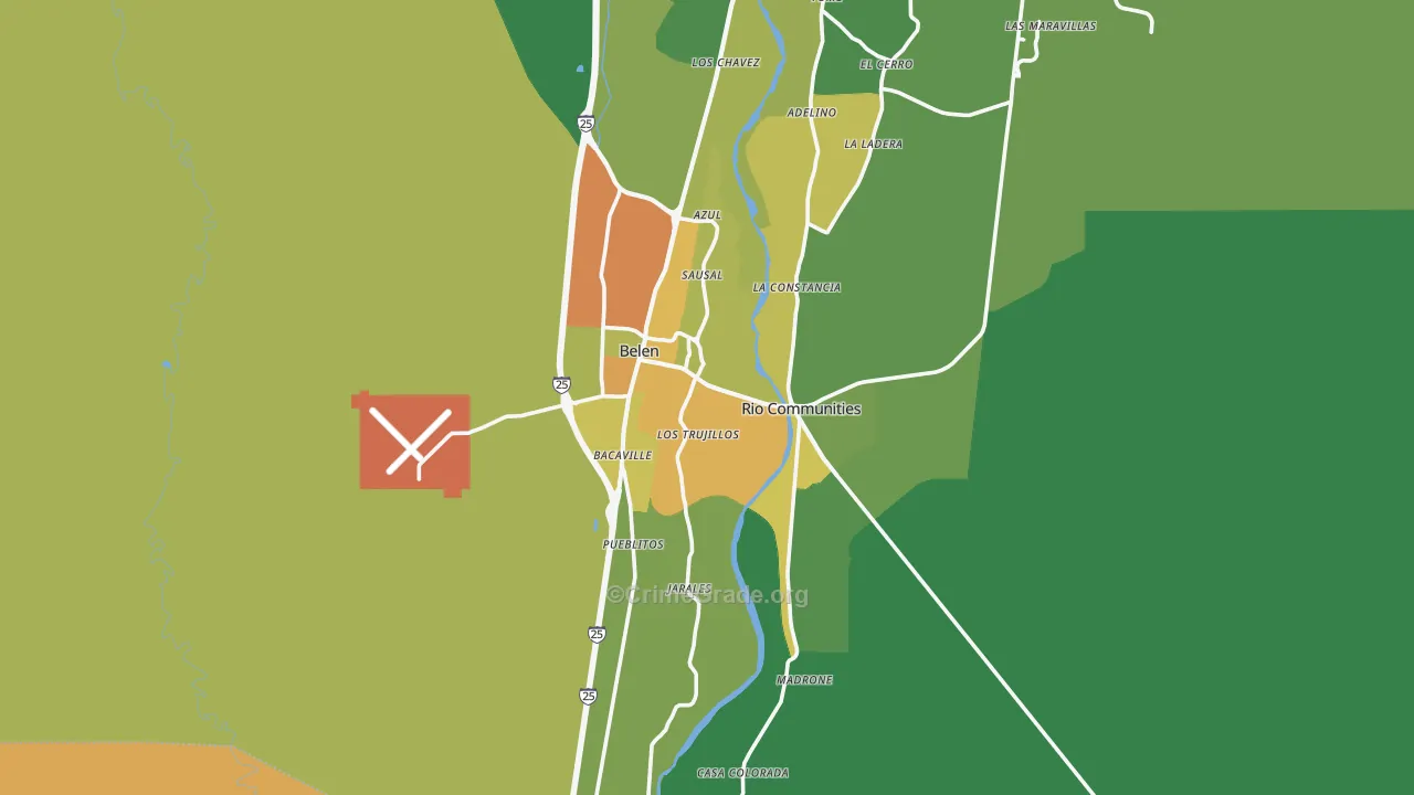 87002, NM Map of Theft Rates