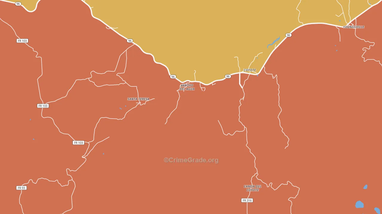 87012, NM Map of Theft Rates