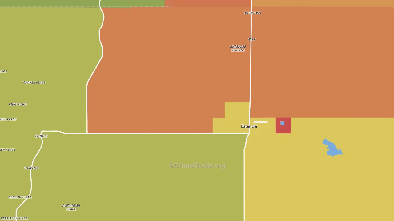 87016, NM Map of Theft Rates