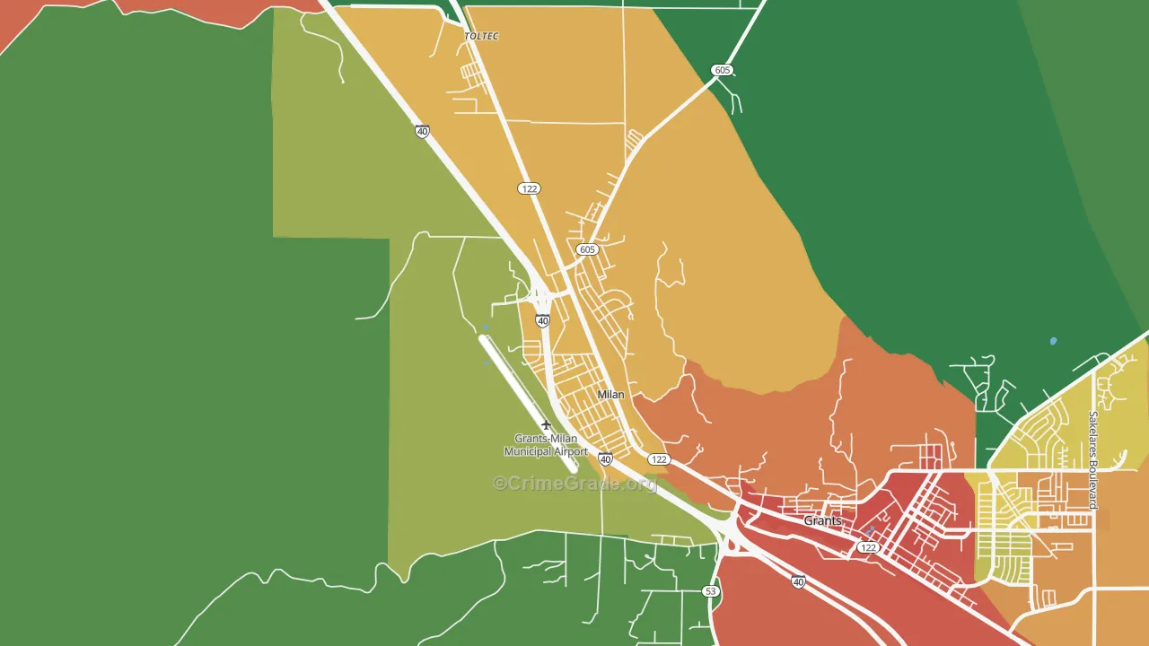 87021, NM Map of Theft Rates