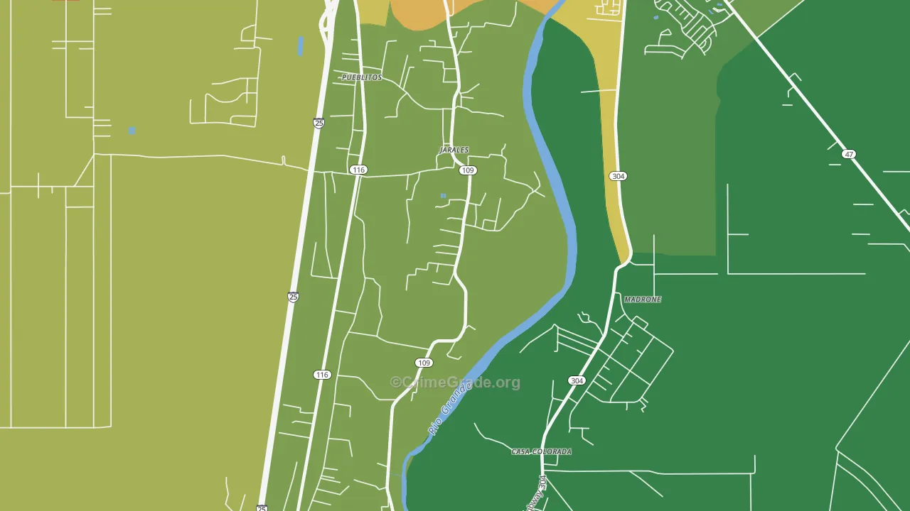 87023, NM Map of Theft Rates