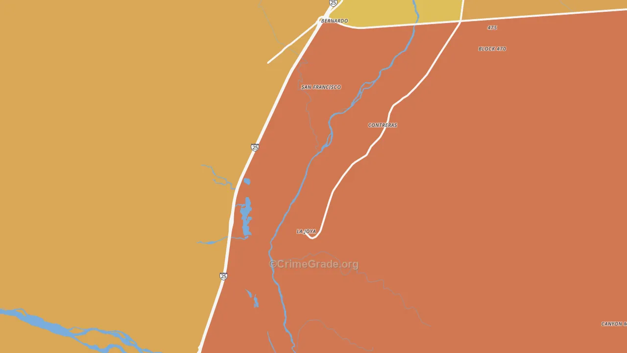 87028, NM Map of Theft Rates