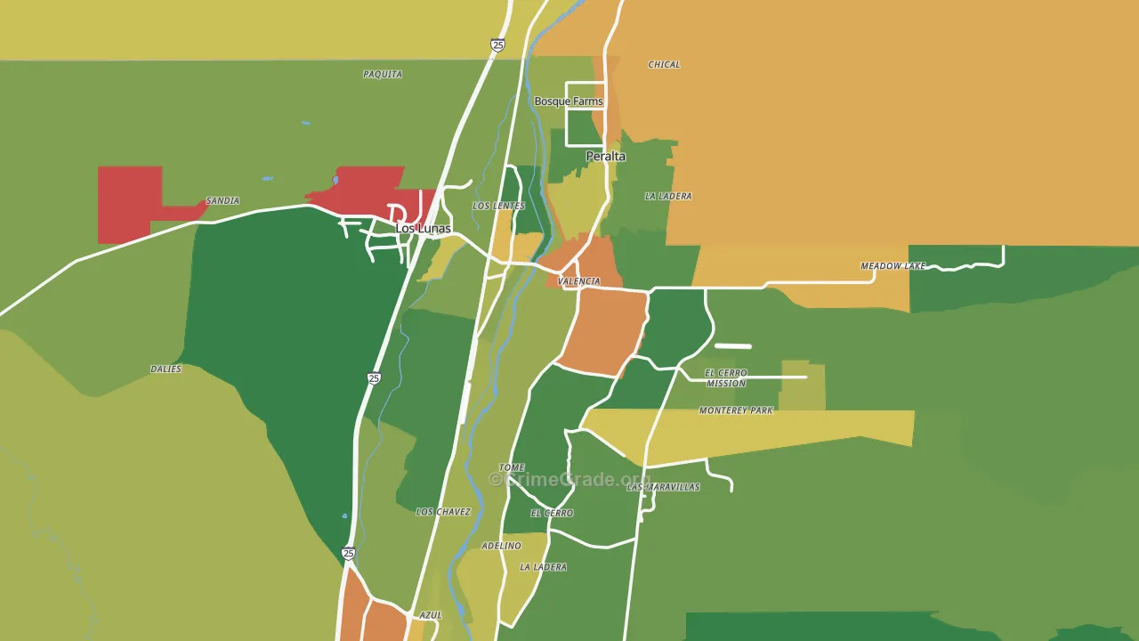 87031, NM Map of Theft Rates