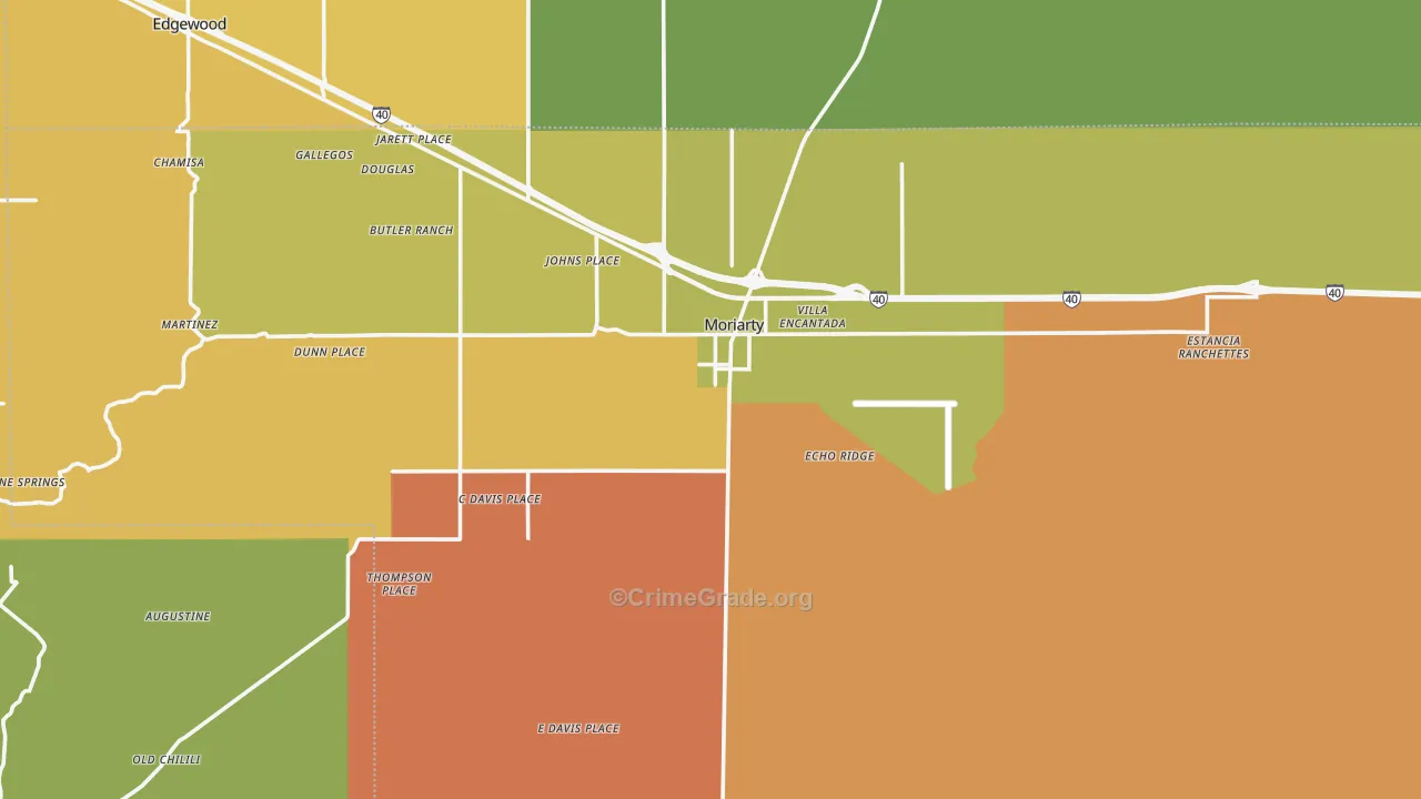 87035, NM Map of Theft Rates