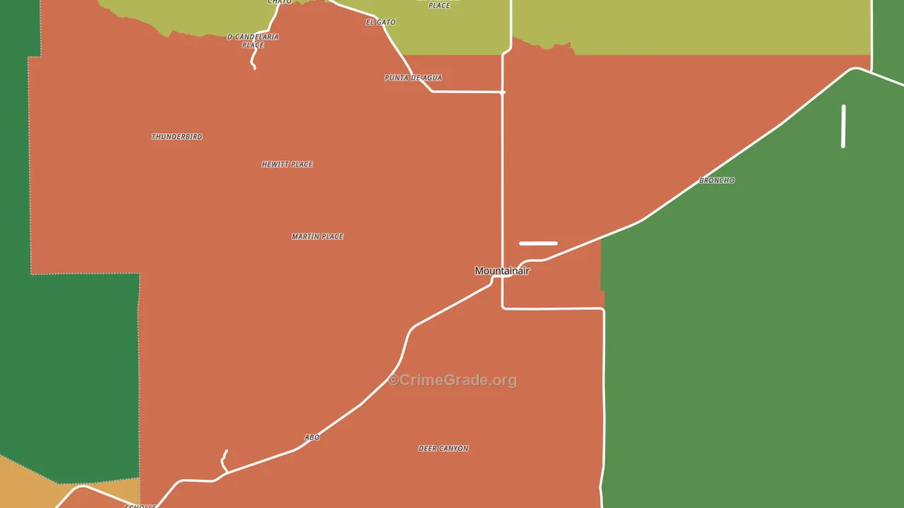 87036, NM Map of Theft Rates