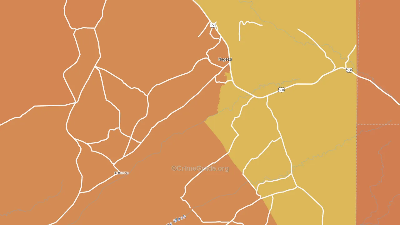 87037, NM Map of Theft Rates
