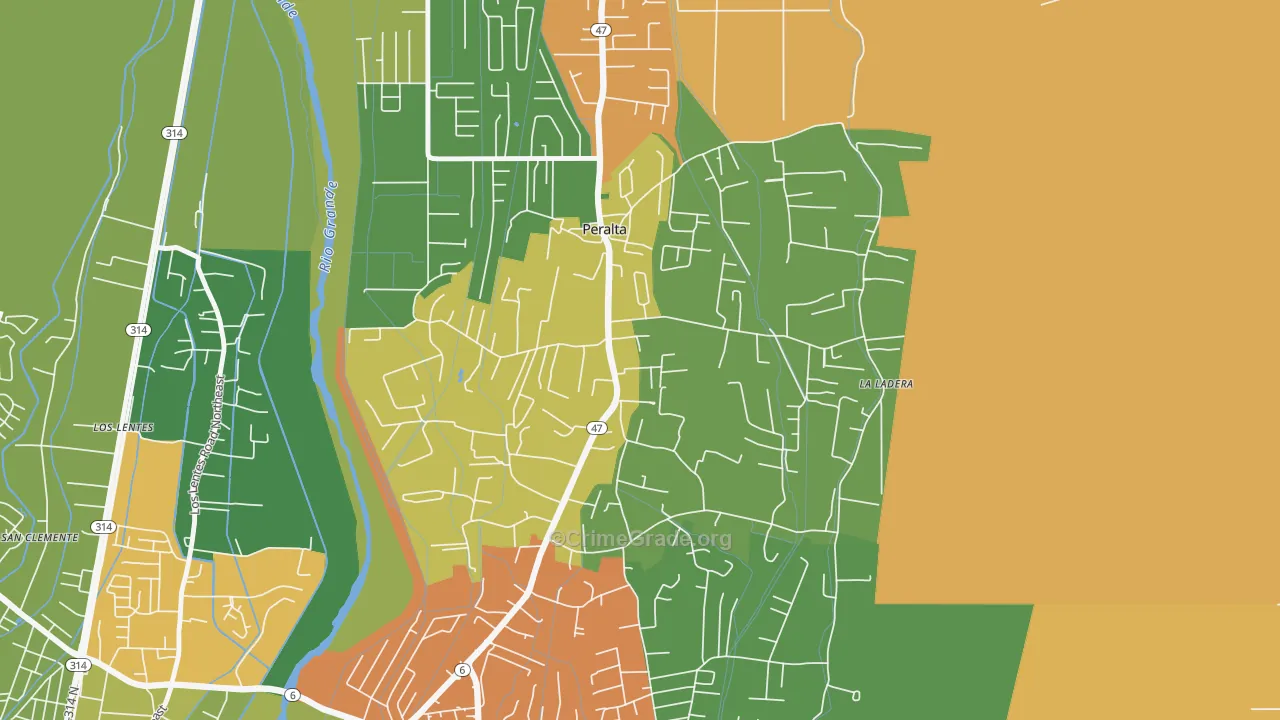 87042, NM Map of Theft Rates