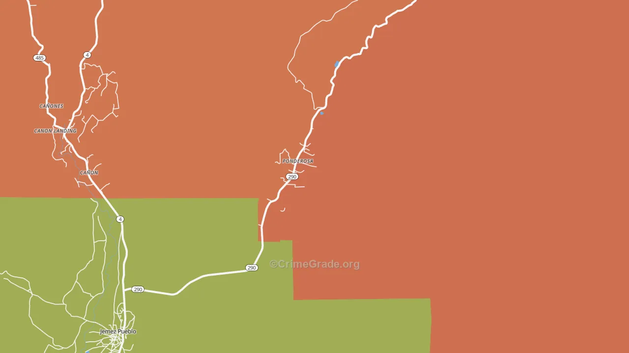 87044, NM Map of Theft Rates