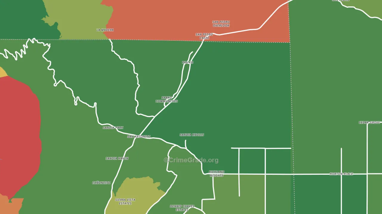 87047, NM Map of Theft Rates