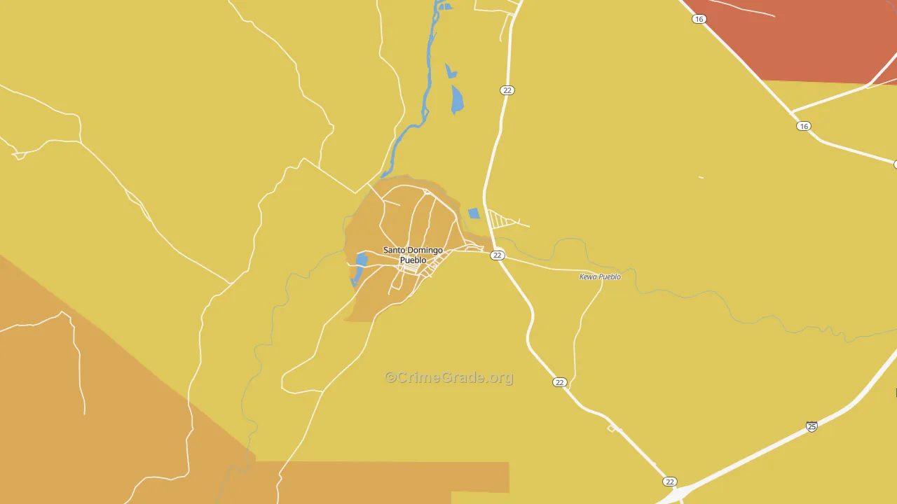 87052, NM Map of Theft Rates