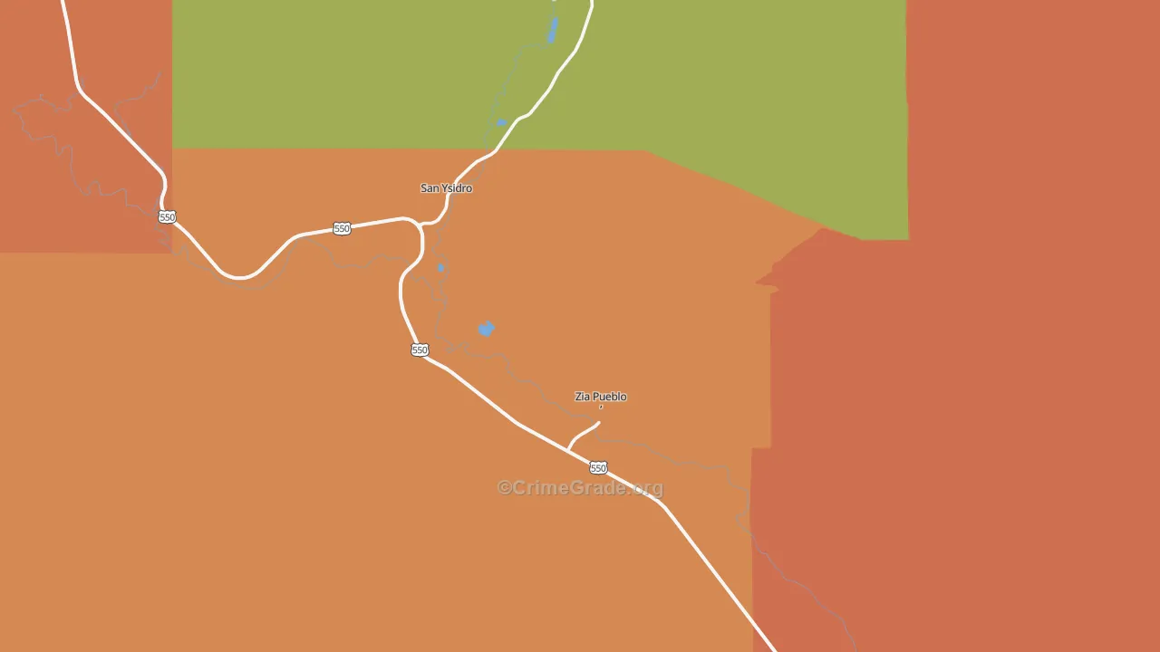 87053, NM Map of Theft Rates