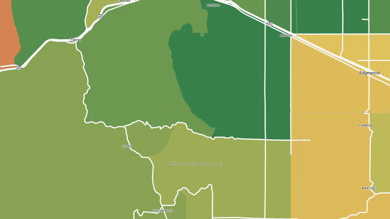 87059, NM Map of Theft Rates