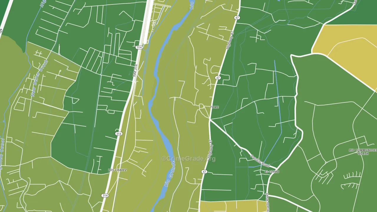 87060, NM Map of Theft Rates
