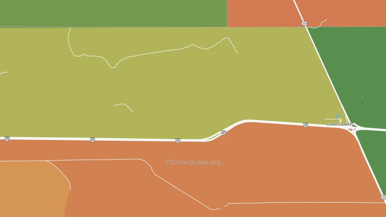 87070, NM Map of Theft Rates