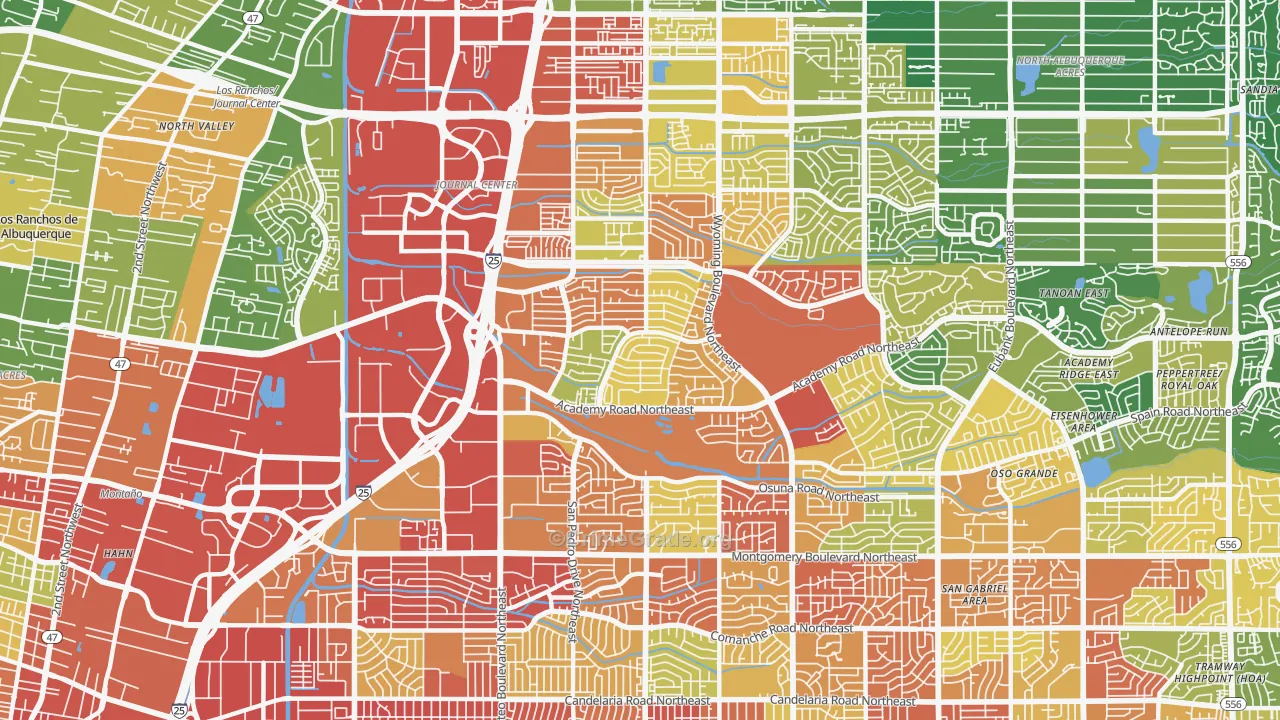 87109, NM Map of Theft Rates