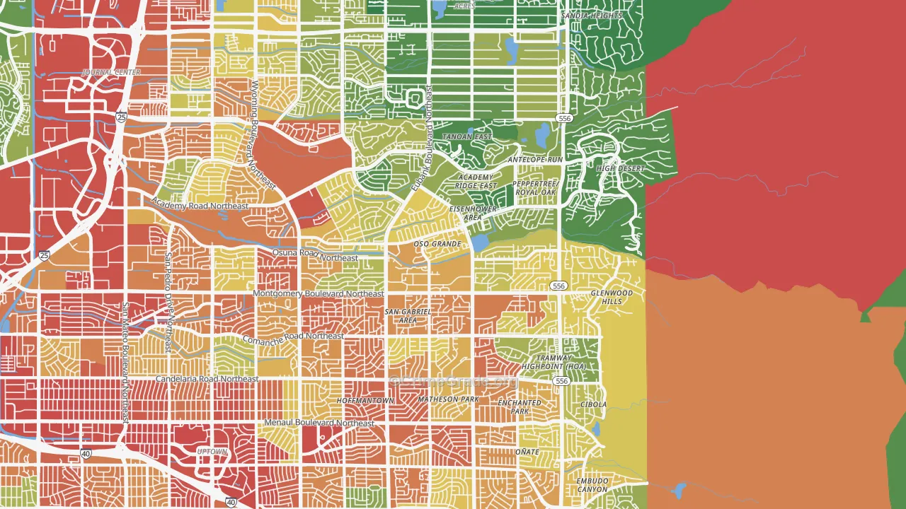 87111, NM Map of Theft Rates