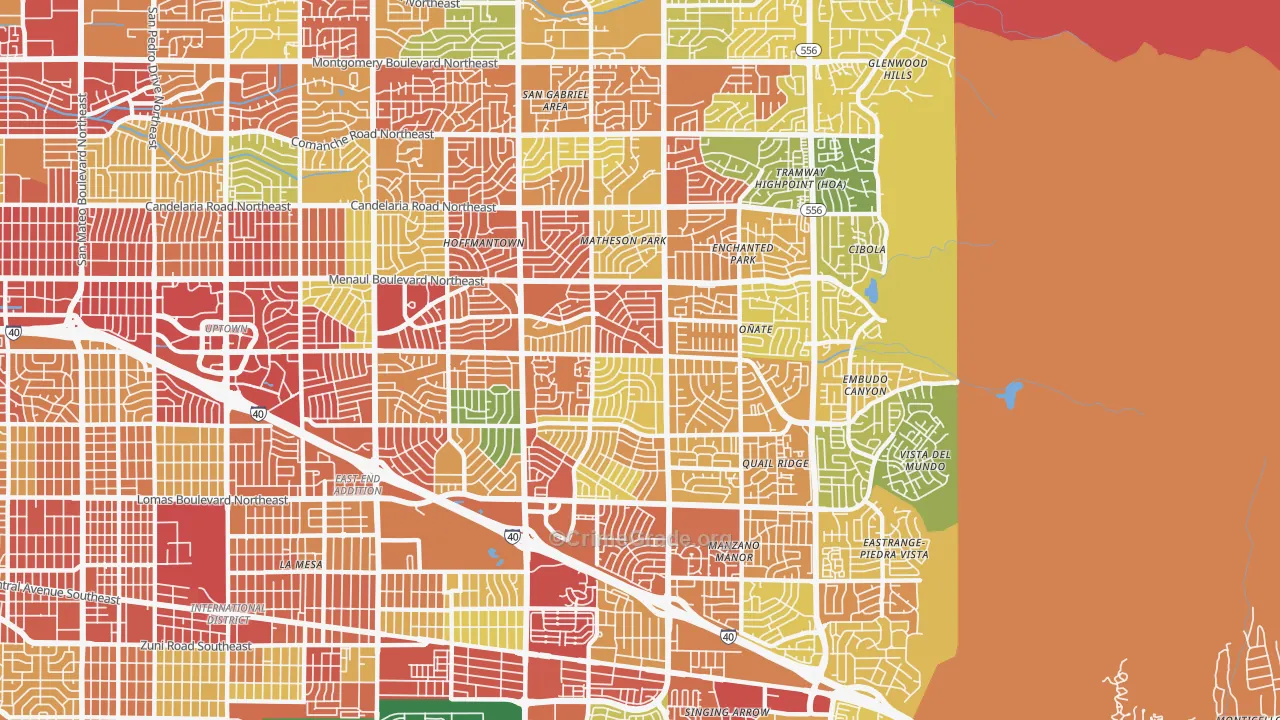 87112, NM Map of Theft Rates