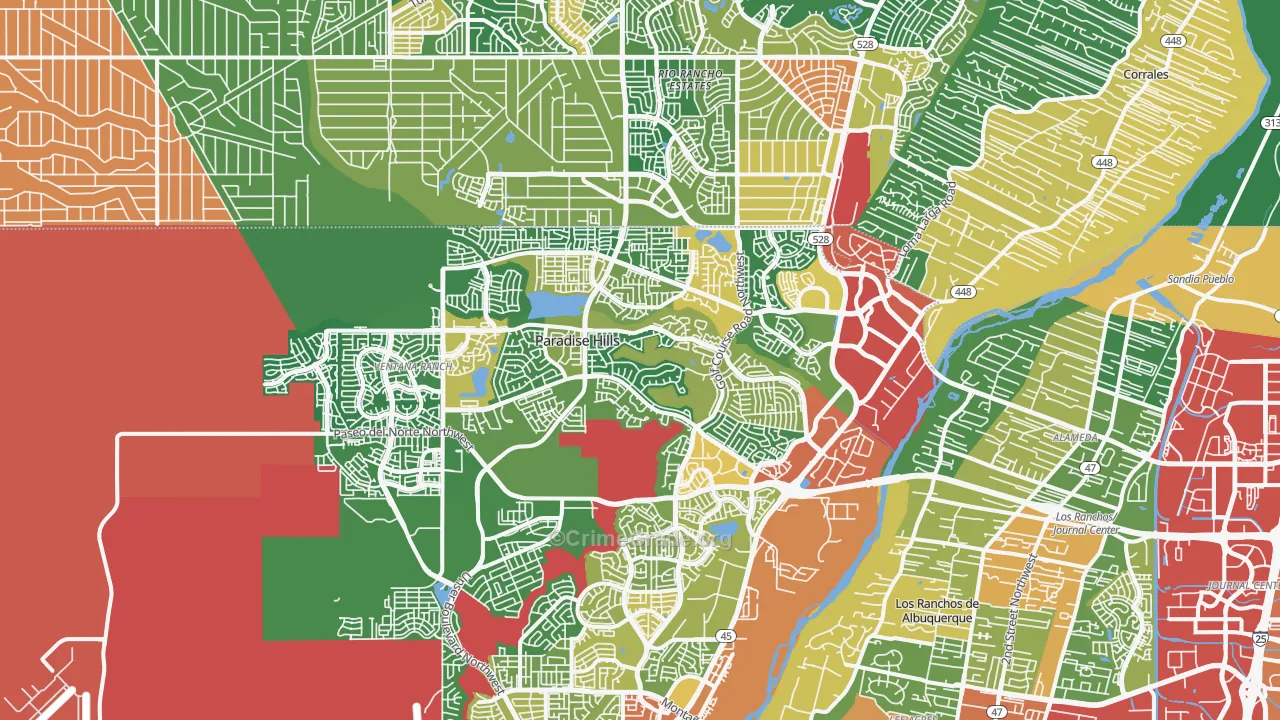 87114, NM Map of Theft Rates