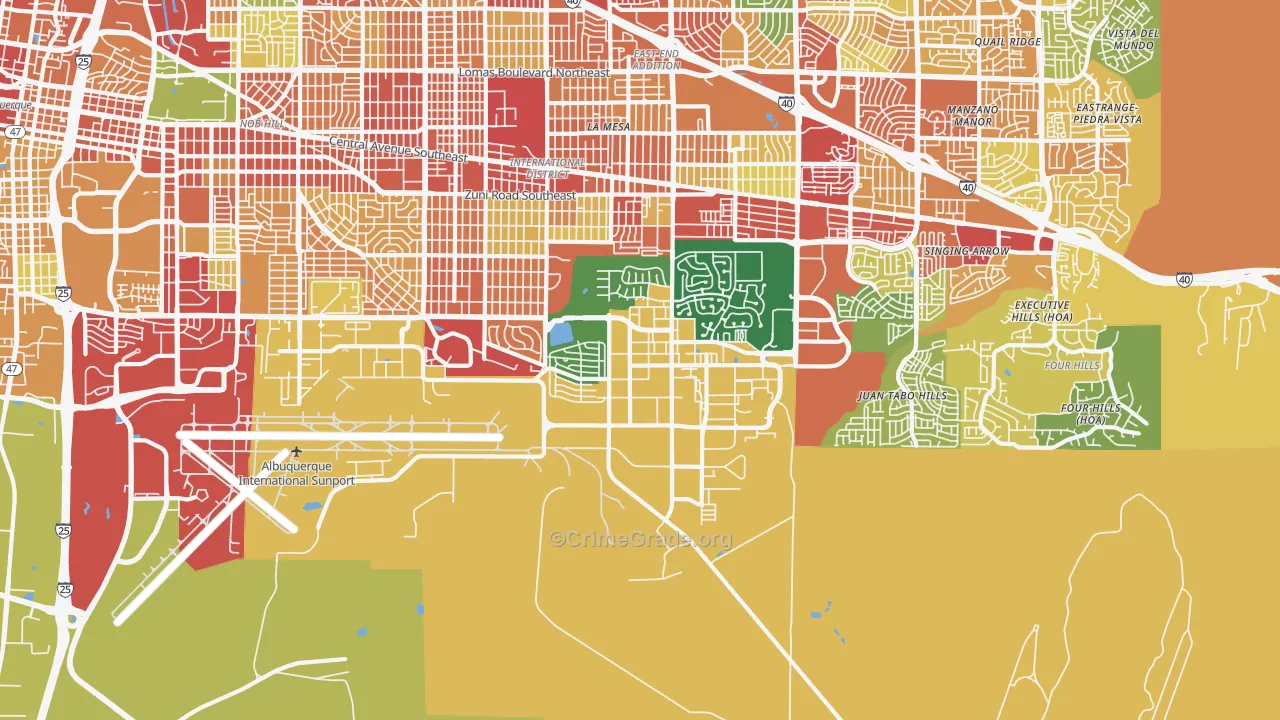 87117, NM Map of Theft Rates