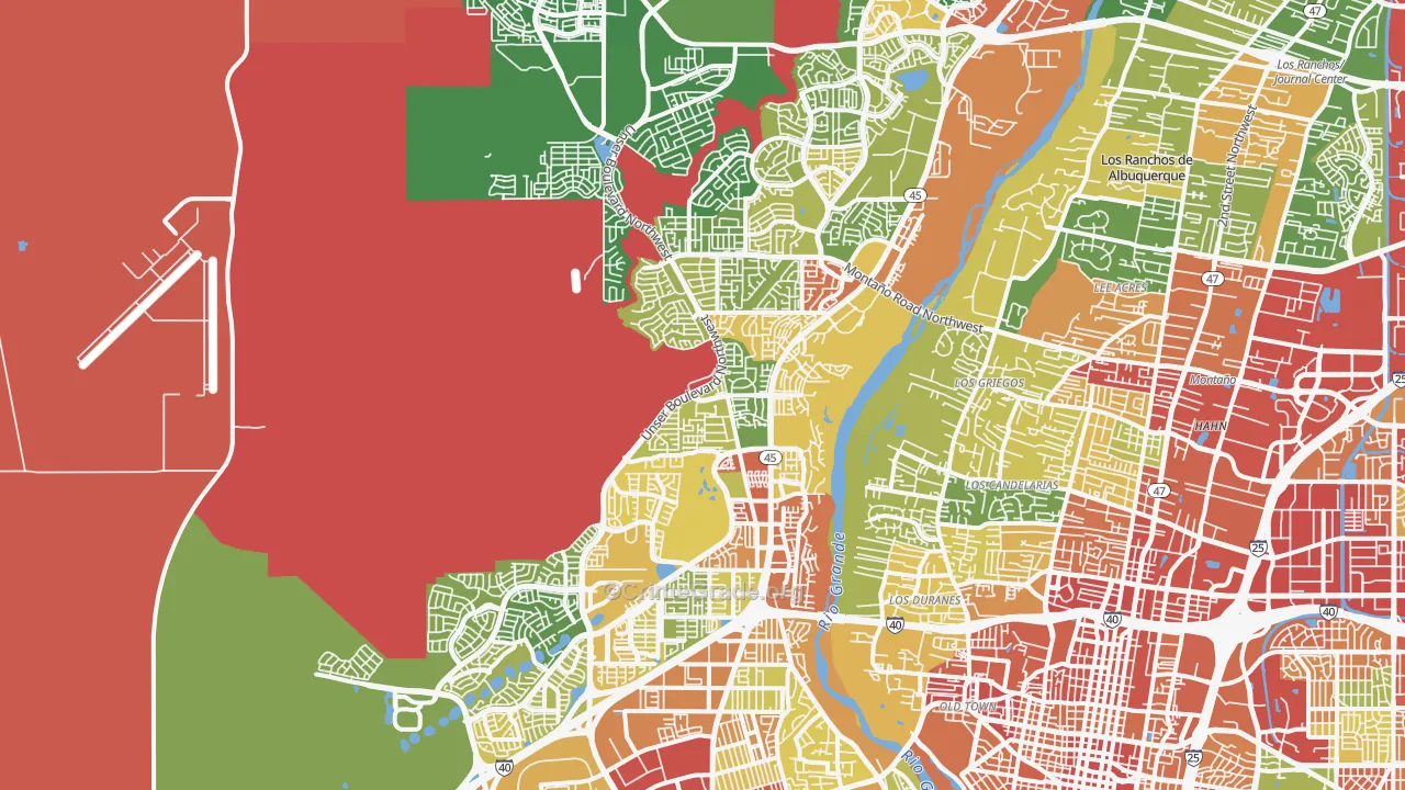 87120, NM Map of Theft Rates