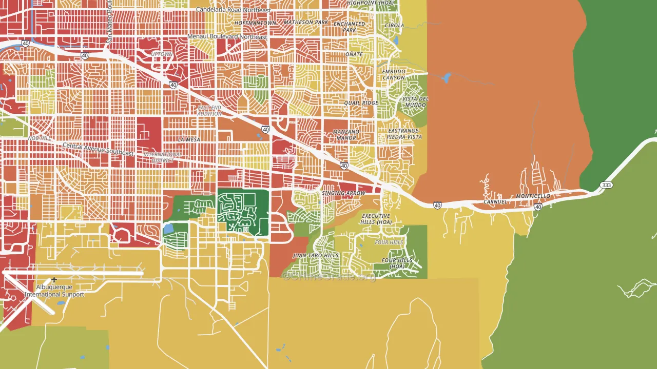 87123, NM Map of Theft Rates