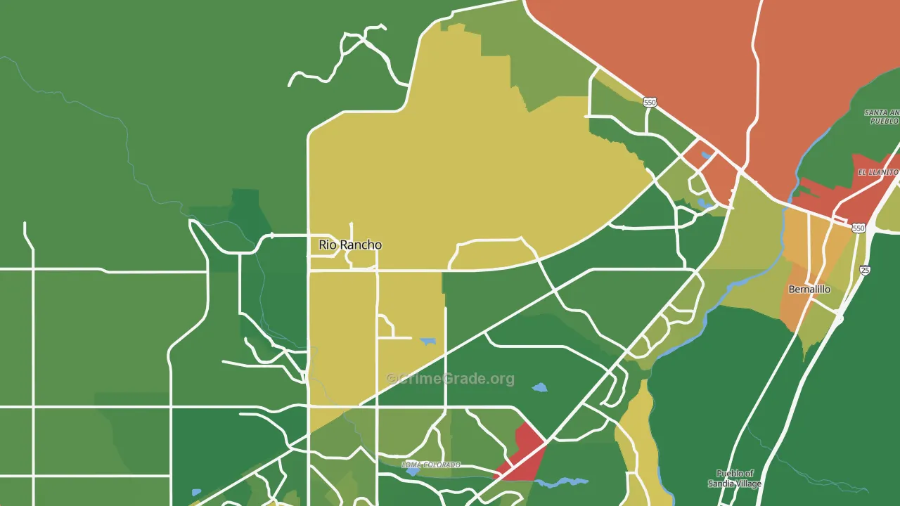 87144, NM Map of Theft Rates